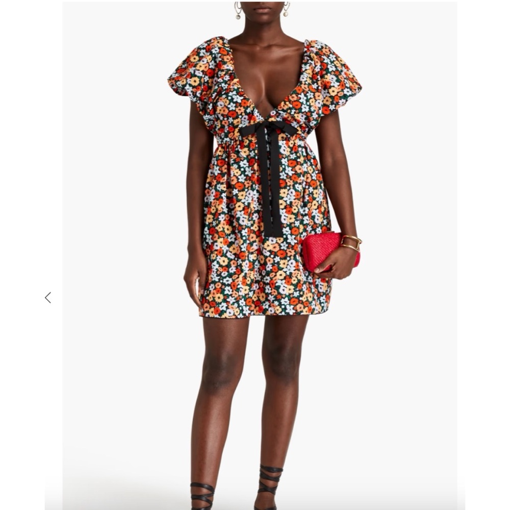 AGUA BY AGUA BENDITA Horizonte Floral Print Mini Dress in Multicolor Small - Picture 3 of 16